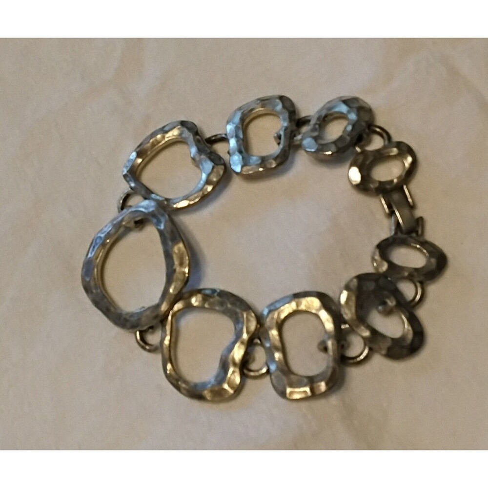 Lia Sofia Tone Link Vintage Circa  80s Bracelet 7.5"